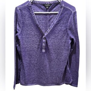 Rock & Republic Purple Henley Long Sleeve | Size Large | Super Soft